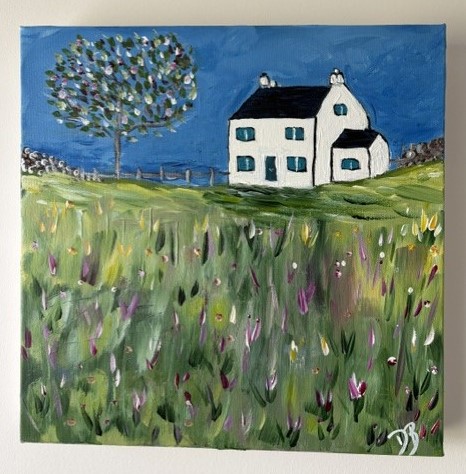 Cottage In The Morning Bloom - Original
